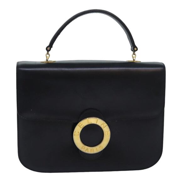 CELINE Circle Hand Bag Leather Black - Picture 2 of 13